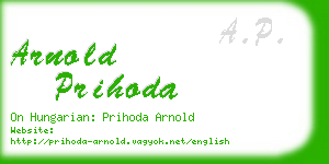 arnold prihoda business card